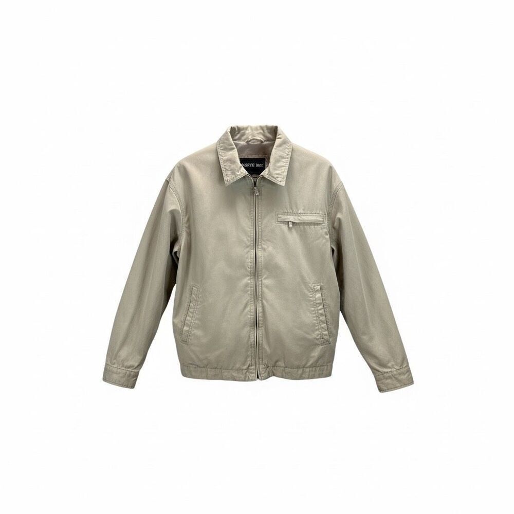 Vintage North Bay Tan Cotton Harrington Jacket Mens Medium Minimalist Beige
